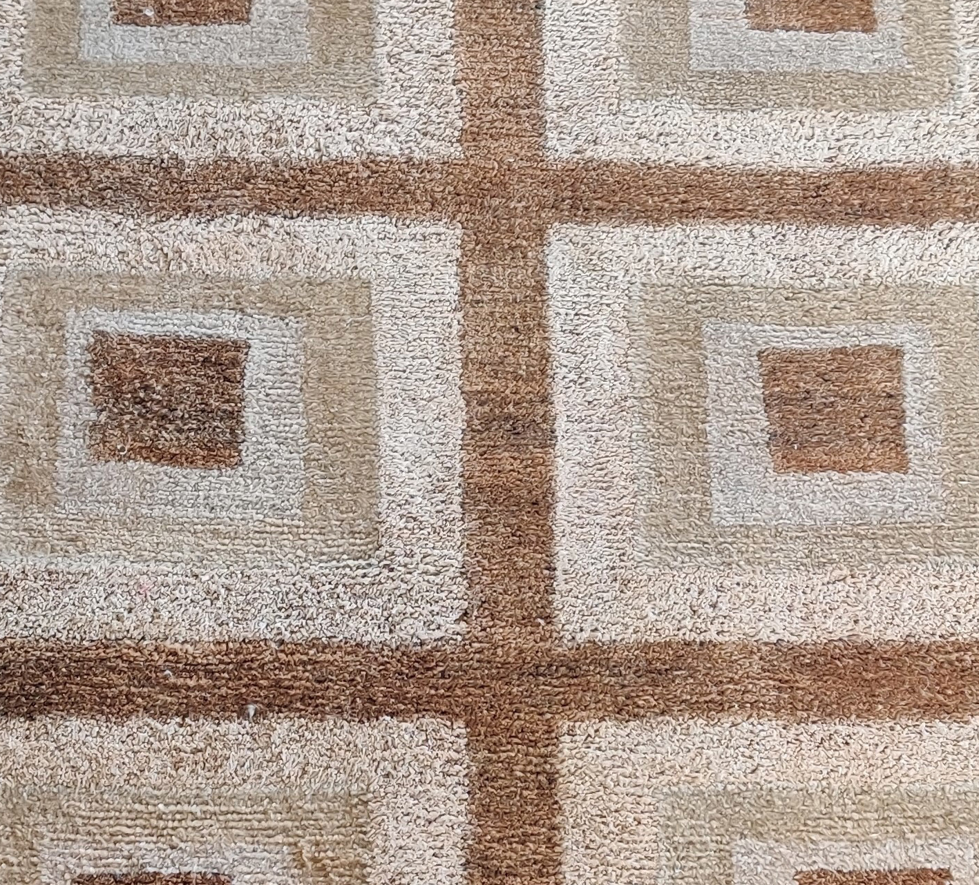 IMG_20260213_132909-2 HDR-628 Handwoven Hemp & Bamboo Silk Geometric Rug – Contemporary Square Pattern Area Rug - Image 1
